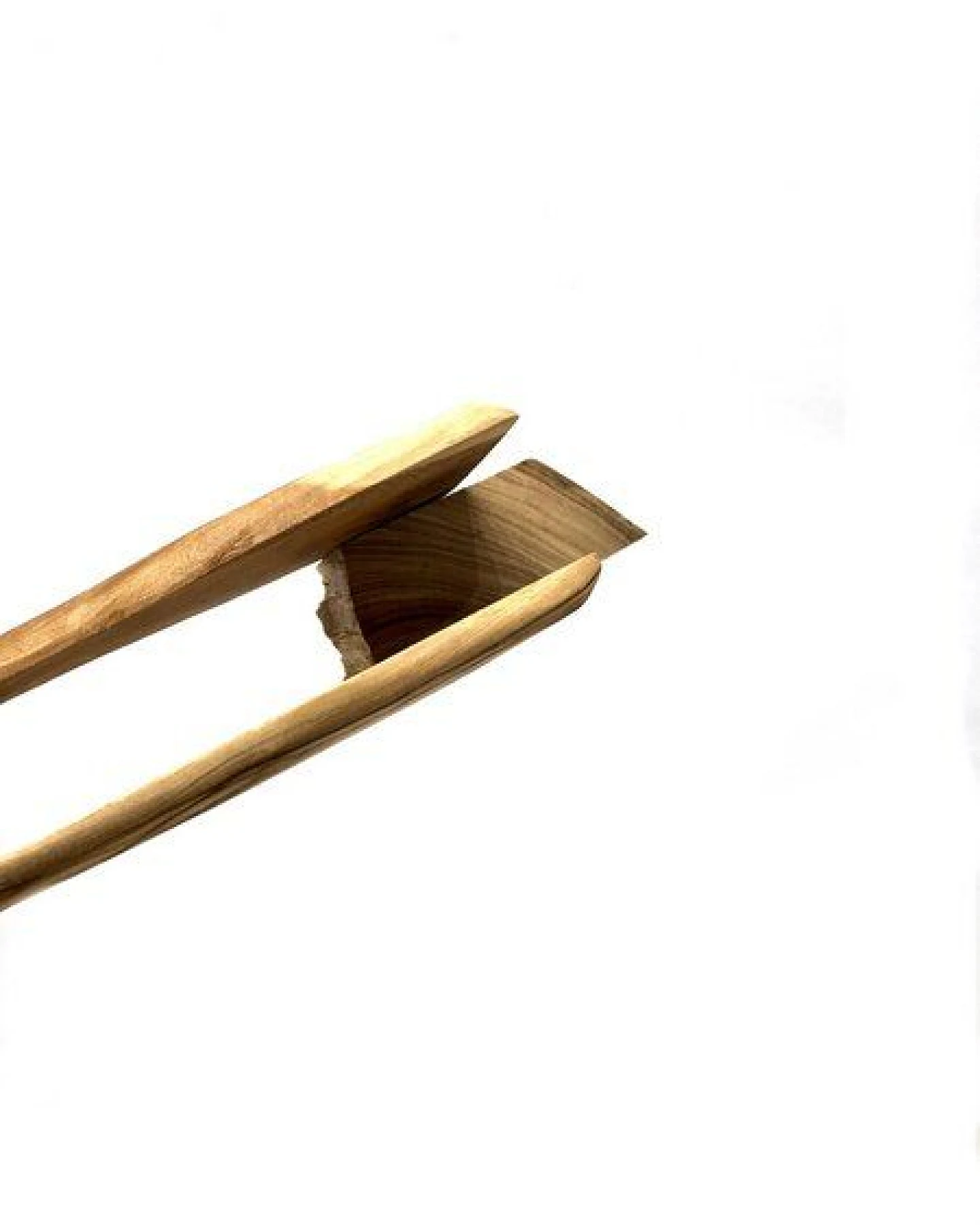 Olivenholz erleben Grillzange aus Olivenholz, 36 cm lang – Ansicht 4