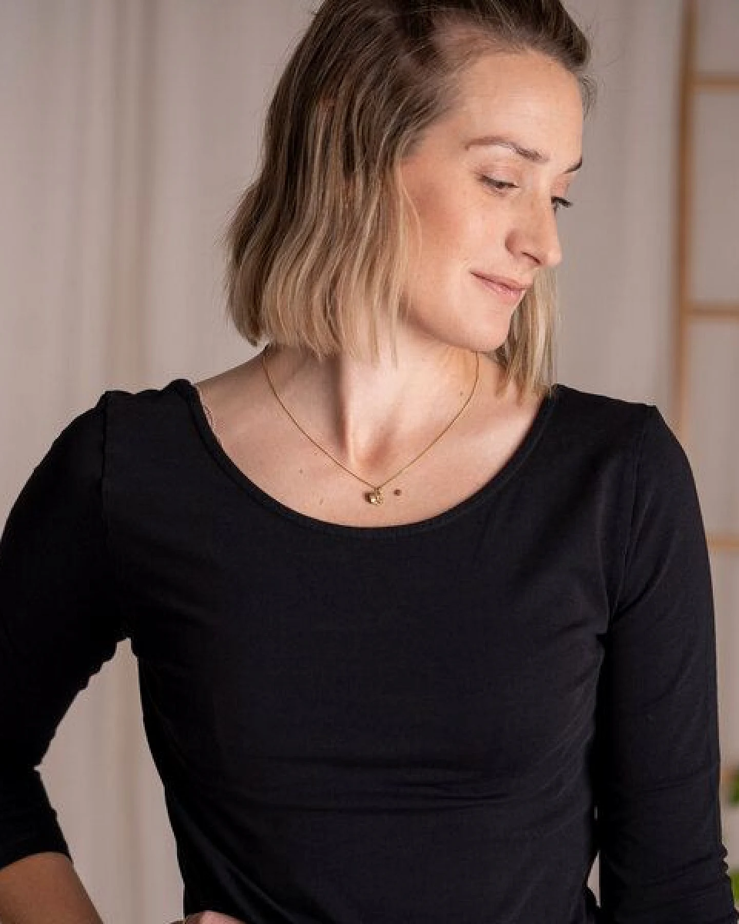 Vresh Clothing Vloria, 3/4 Top mit Rückenausschnitt aus Biobaumwolle – Ansicht 3