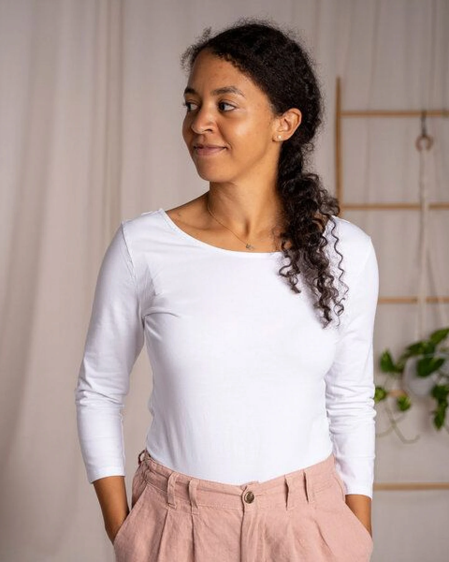 Vresh Clothing Vloria, 3/4 Top mit Rückenausschnitt aus Biobaumwolle – Ansicht 3
