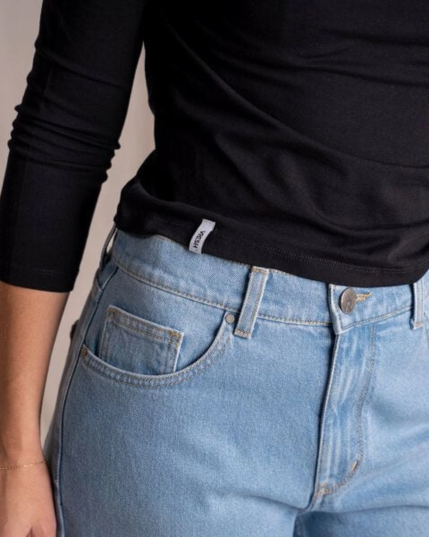 Vresh Clothing Vloria, 3/4 Top mit Rückenausschnitt aus Biobaumwolle – Ansicht 4