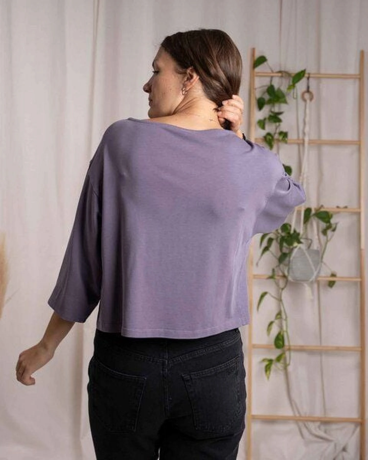 Vresh Clothing Vylda, 3/4 Crop-Top Locker mit TENCEL (TM) Lyocell – Ansicht 4