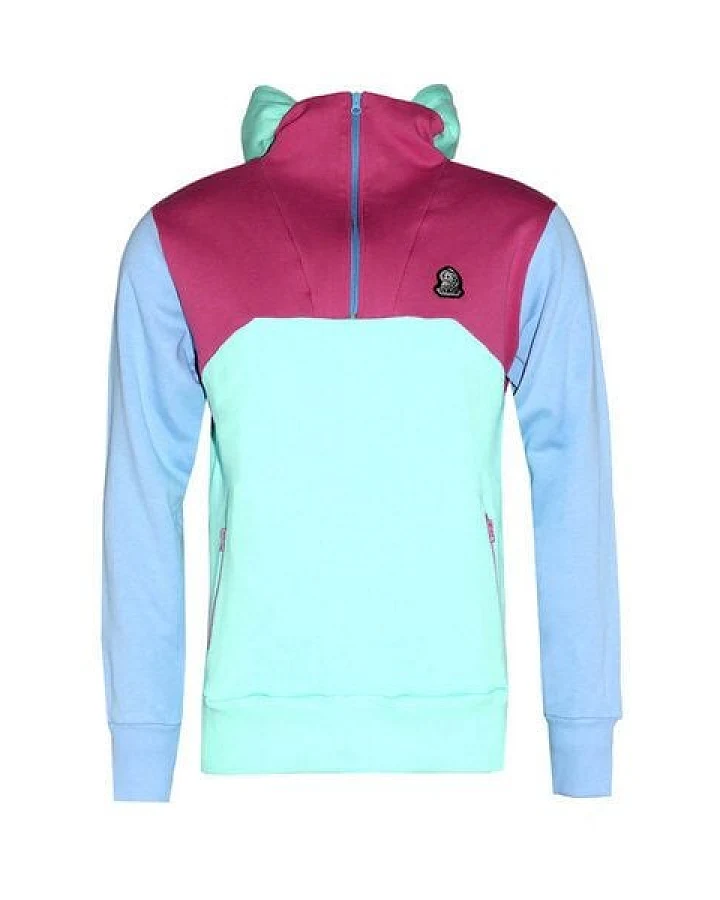 FÄDD Unisex Sweatjacke/ Hoodie/ Zipper aus Bio-Baumwolle Blau/Rot/Türkis