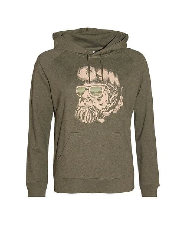FÄDD Damen Sweatshirt Hoodie Bio-Baumwolle "Überlebens Hipster Hans" Grün