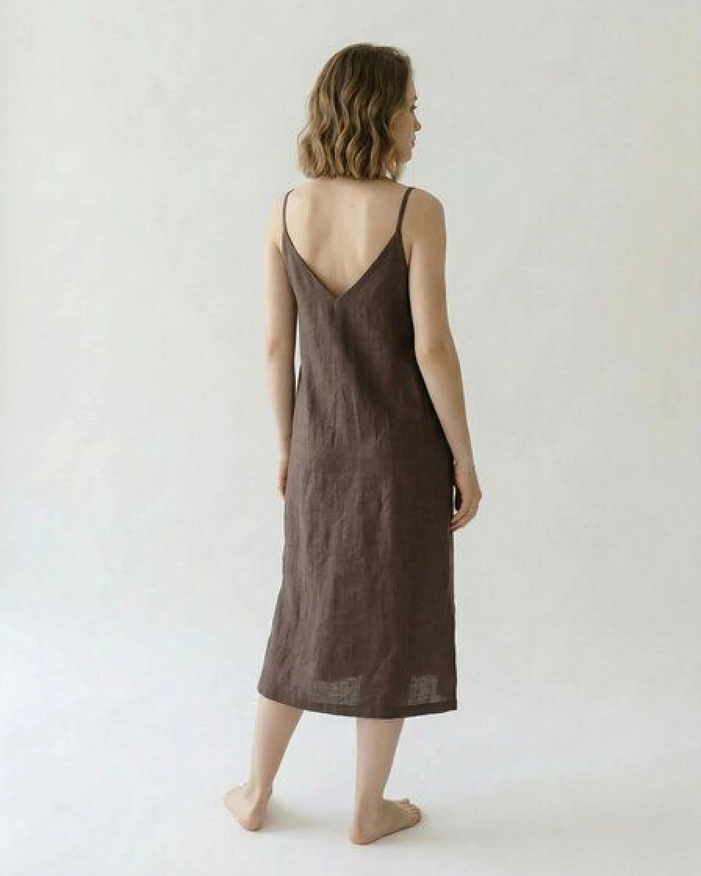 gust. Leinenkleid mit V-Ausschnitt - Linen dress with V-neckline - 100% Bio-Leinen – Ansicht 2