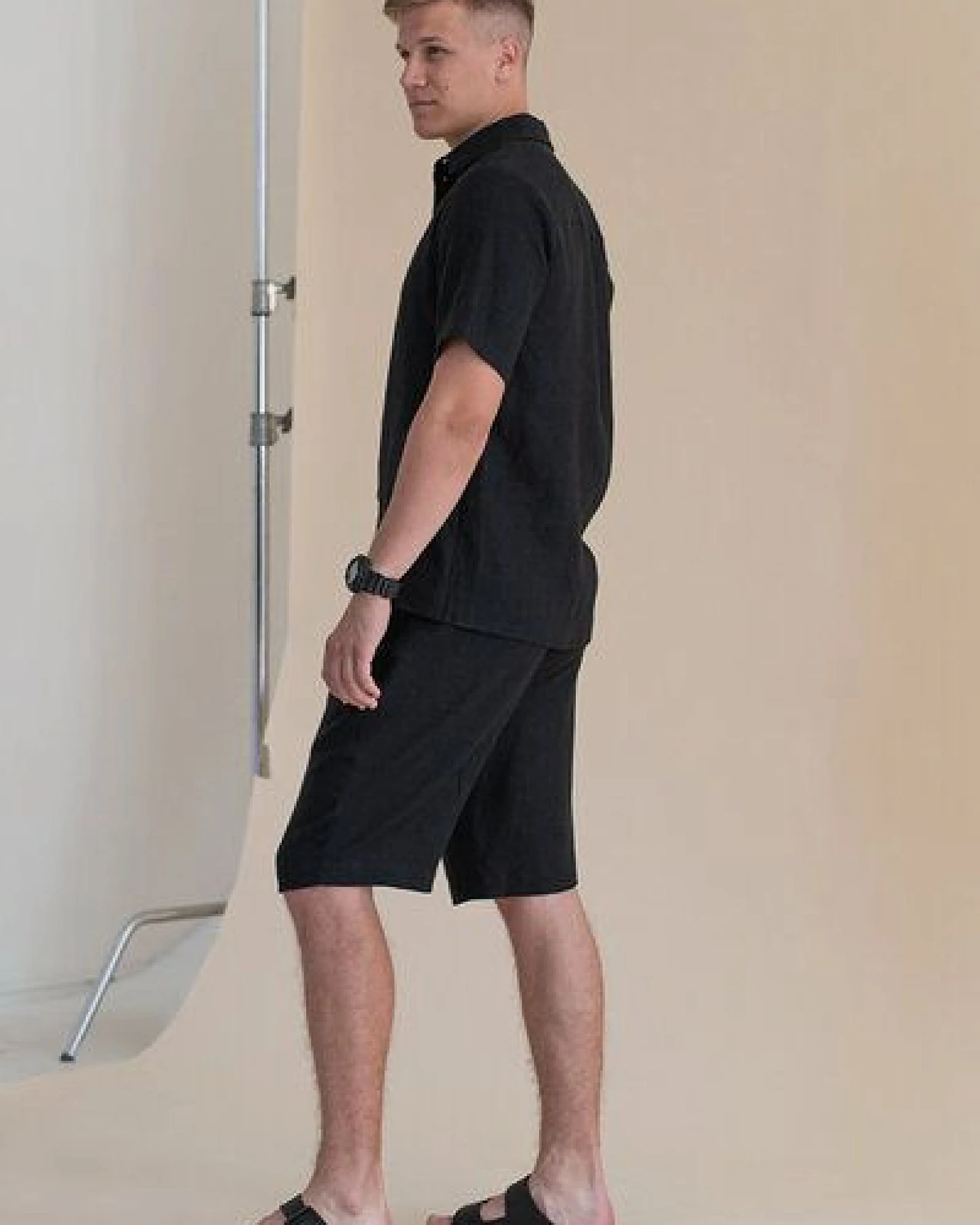gust. Herren Leinenshorts - Linen loose shorts - 100% Bio-Leinen – Ansicht 3