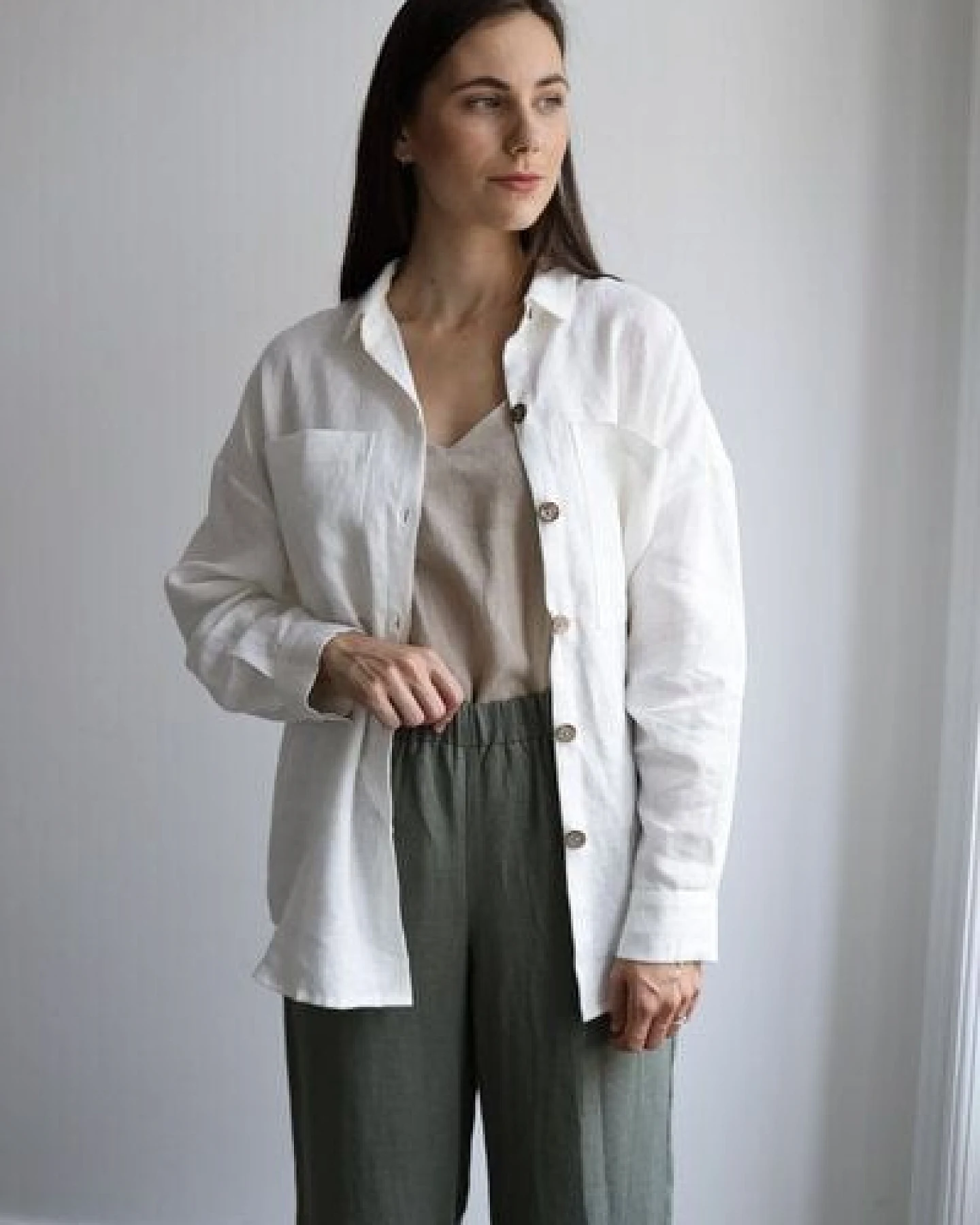 gust. Damen Weite Leinenhosen - Culotte - Linen trousers - 100% Bio-Leinen – Ansicht 2