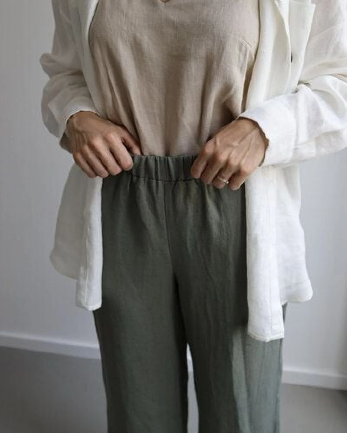 gust. Damen Weite Leinenhosen - Culotte - Linen trousers - 100% Bio-Leinen – Ansicht 3