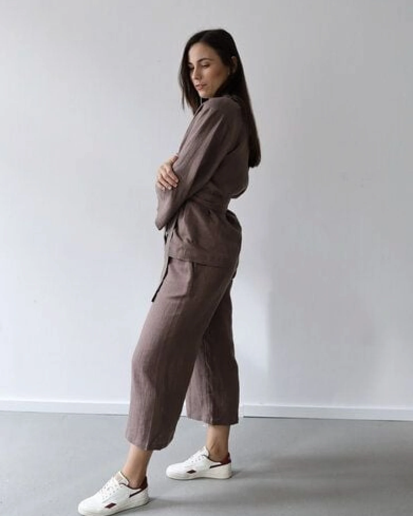 gust. Damen Weite Leinenhosen - Culotte - Linen trousers - 100% Bio-Leinen – Ansicht 3