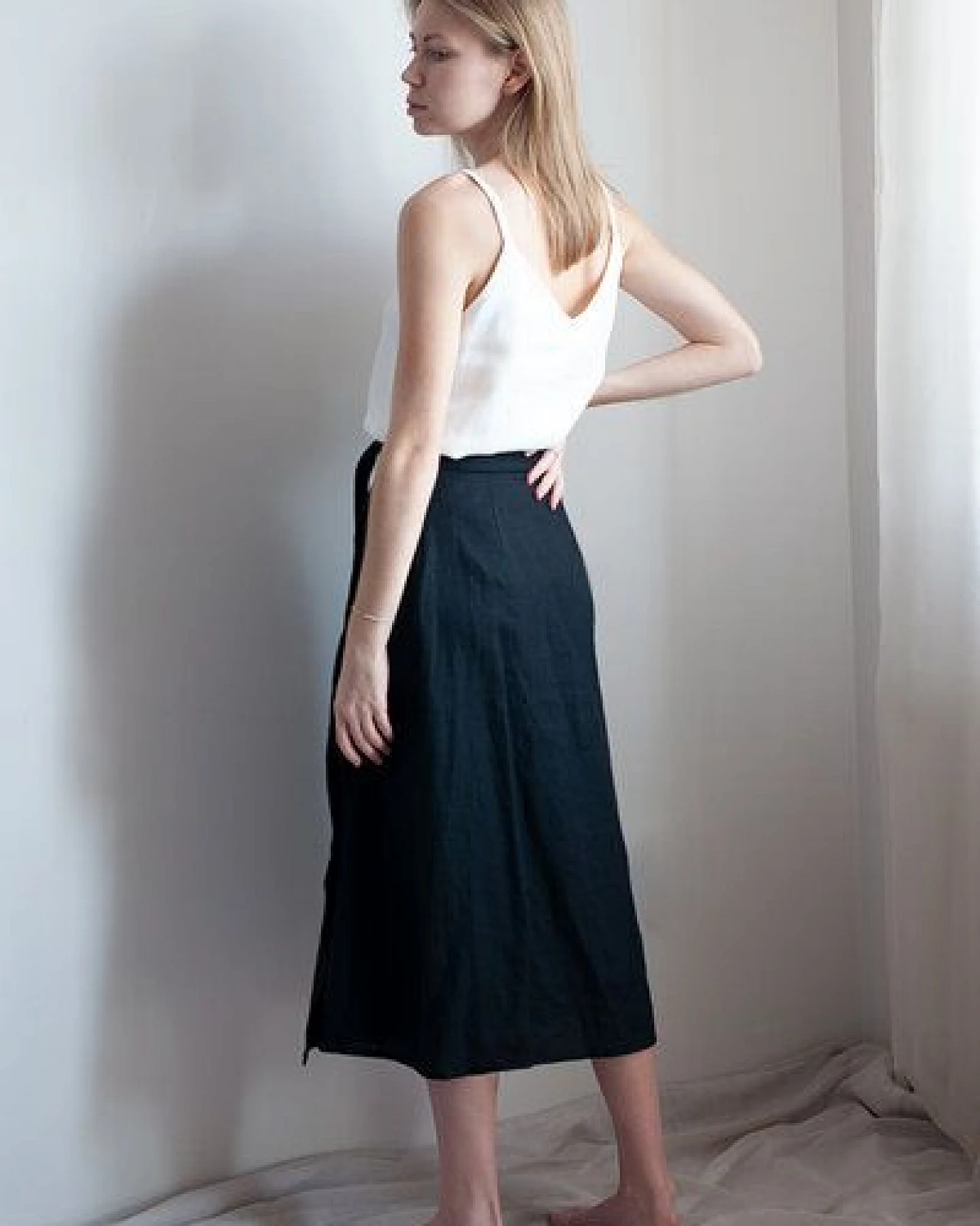 gust. Leinen-Wickelrock - Linen Wrap Skirt - 100% Bio-Leinen – Ansicht 2