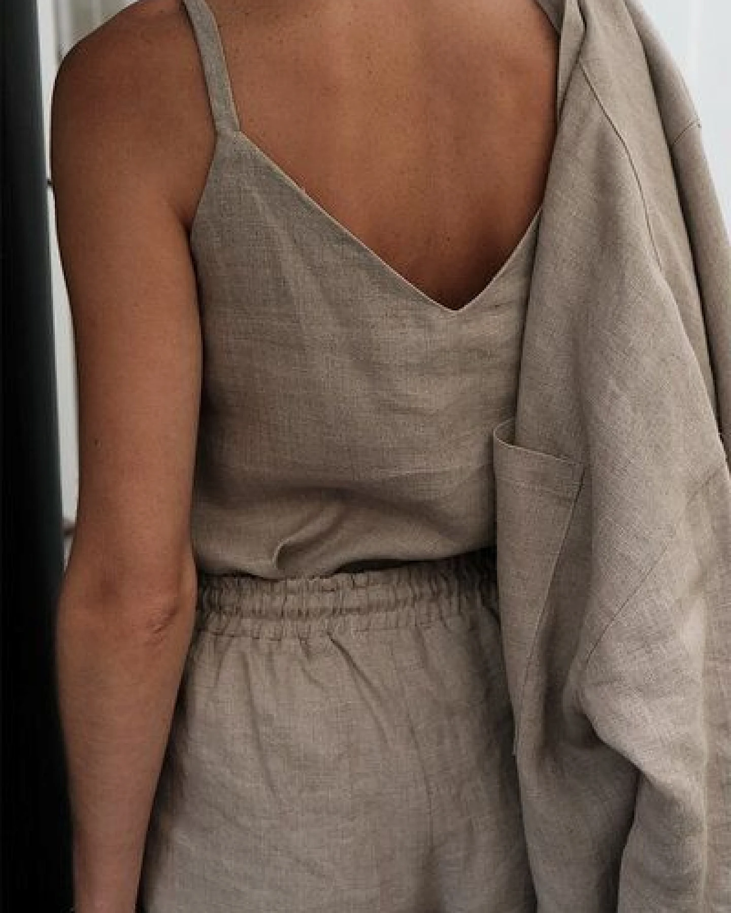 gust. Leinentop - V-Ausschnitt - Linen V-neck top - 100% Bio-Leinen – Ansicht 3