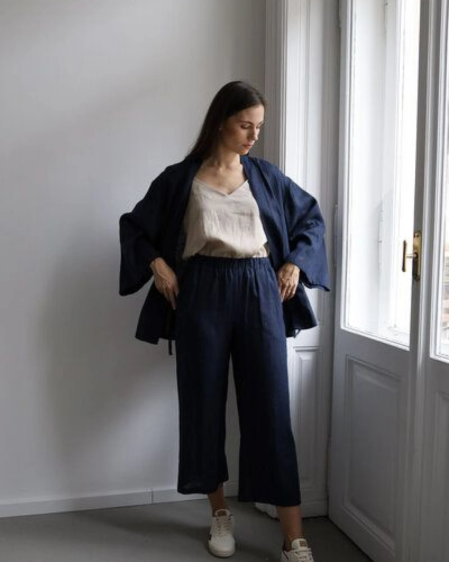 gust. Kimono aus Leinen - Linen Kimono - 100% Bio-Leinen – Ansicht 3