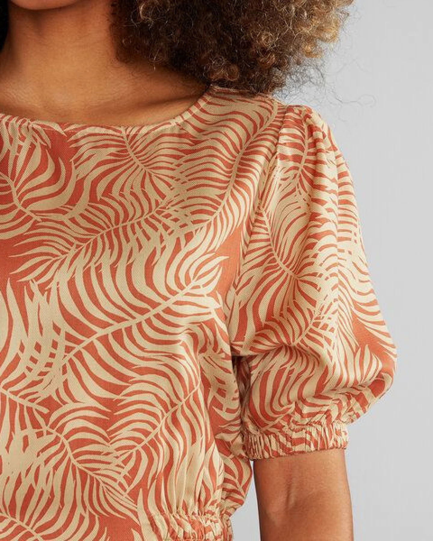 DEDICATED Kleid Karlsborg - Palm Leaves – Ansicht 4