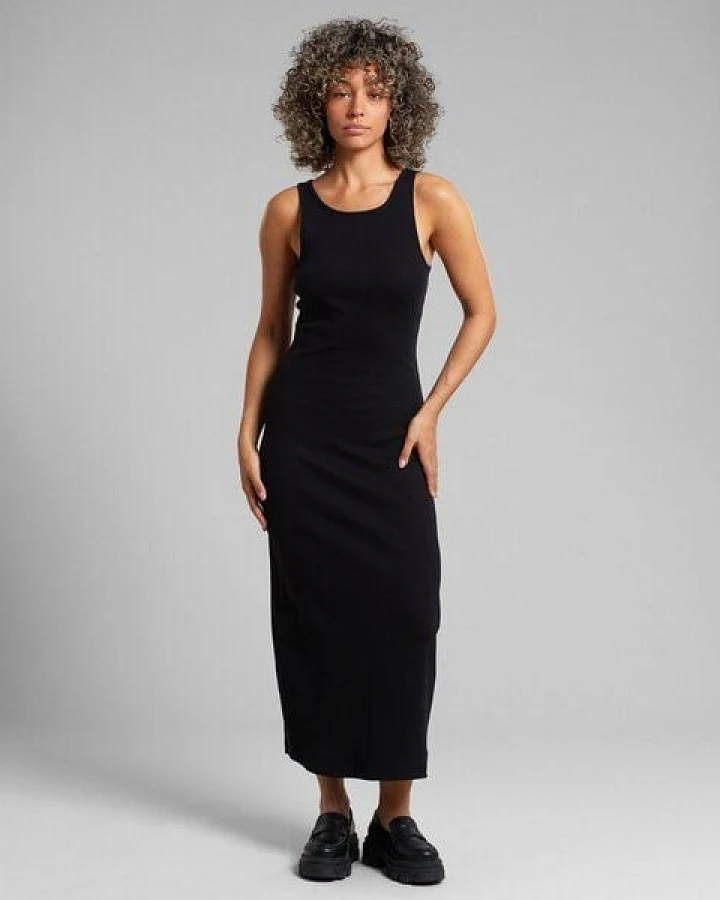DEDICATED Kleid Motala Rib - Black