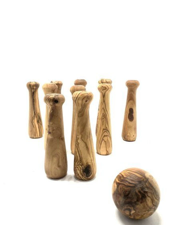 Olivenholz erleben Bowling "At Home" aus Olivenholz