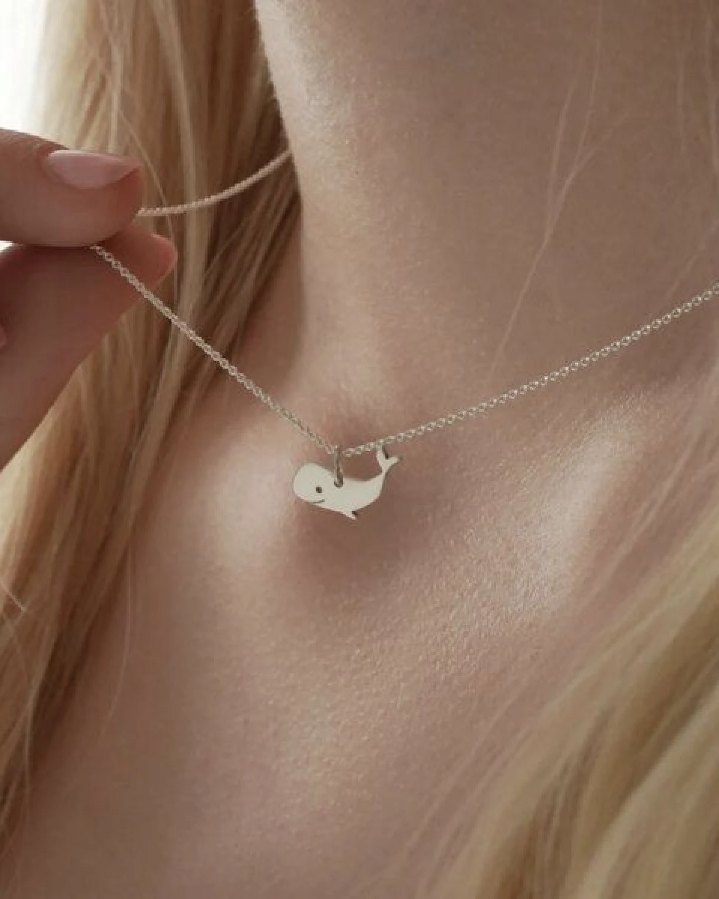 BELLYBIRD Jewellery Kinderkette - kleiner Wal, Anhänger/ Silber/ Silber vergoldet – Ansicht 3