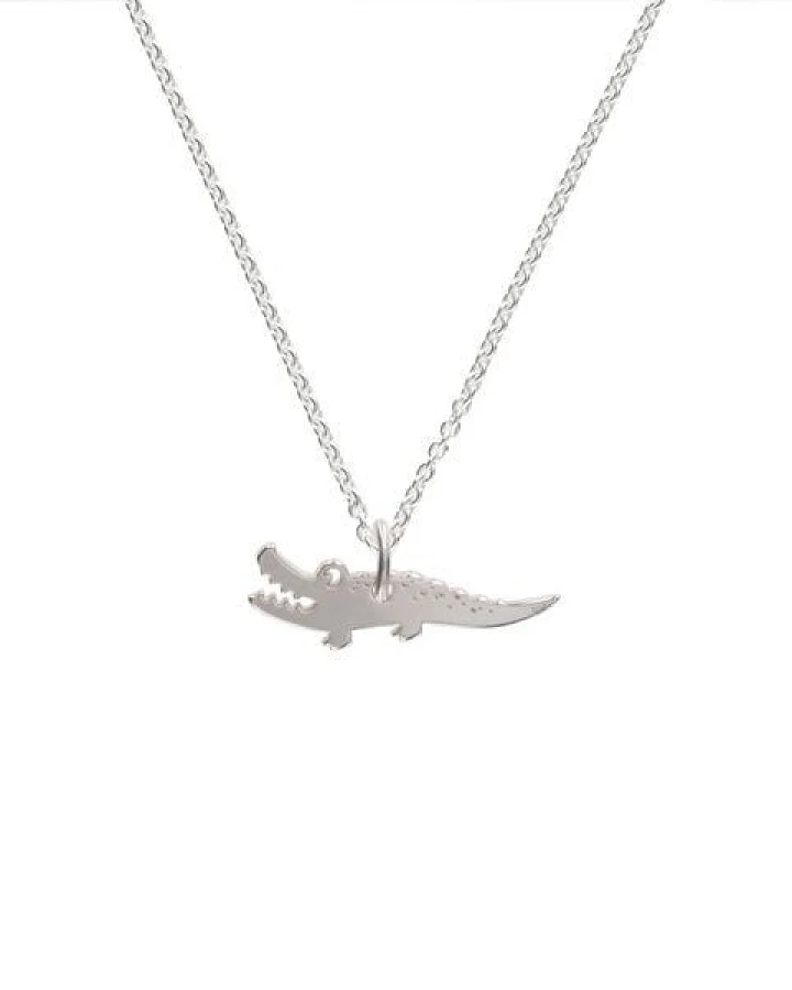 BELLYBIRD Jewellery Kinderkette - kleines Krokodil, Anhänger/ Silber/ Silber vergoldet