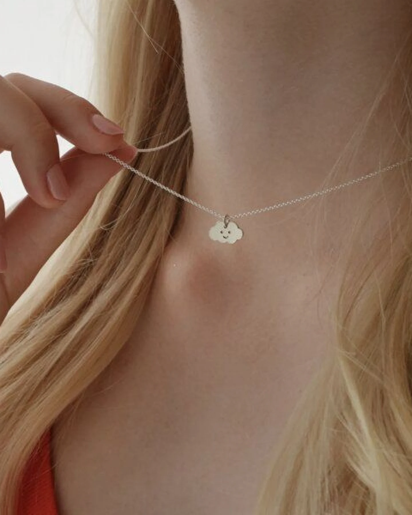 BELLYBIRD Jewellery Kinderkette - kleine Wolke, Anhänger/ Silber/ Silber vergoldet – Ansicht 3