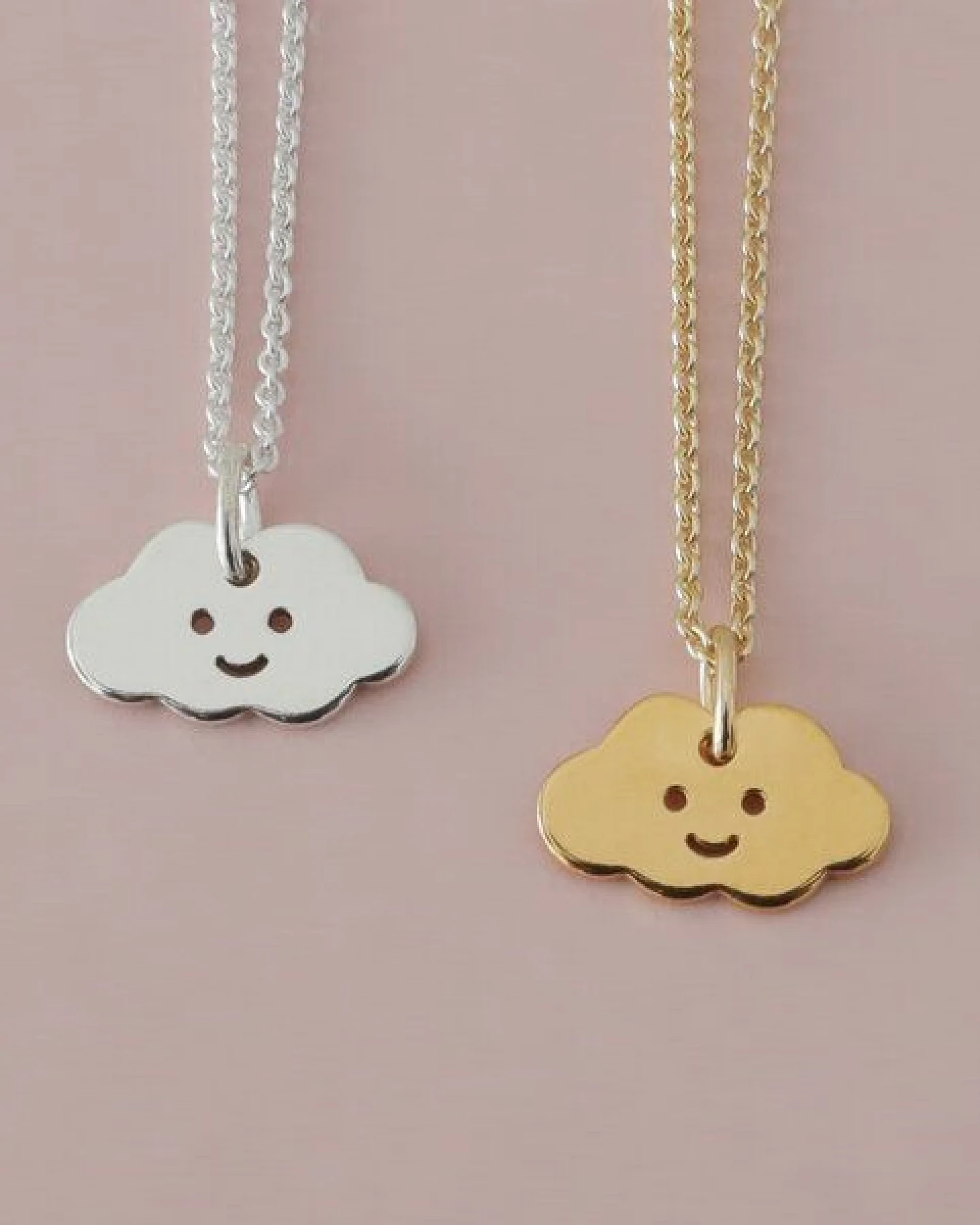 BELLYBIRD Jewellery Kinderkette - kleine Wolke, Anhänger/ Silber/ Silber vergoldet – Ansicht 2