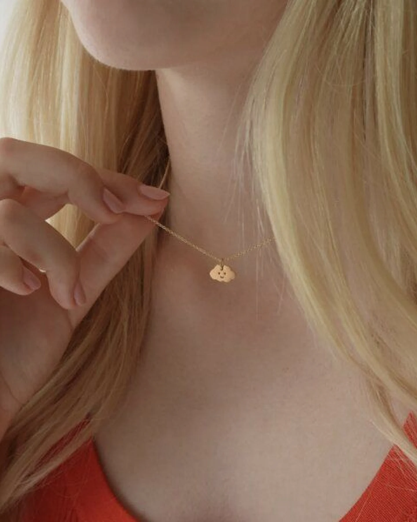 BELLYBIRD Jewellery Kinderkette - kleine Wolke, Anhänger/ Silber/ Silber vergoldet – Ansicht 3