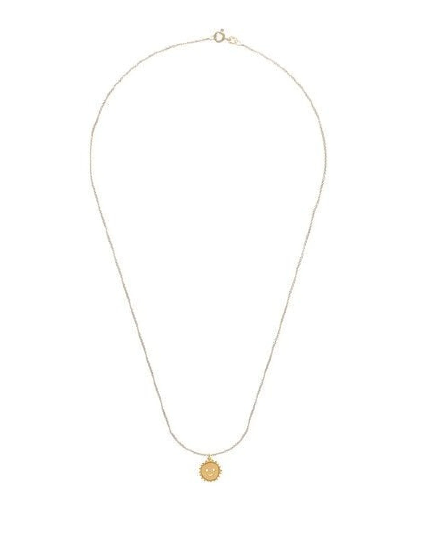 BELLYBIRD Jewellery Kinderkette - kleine lachende Sonne, Anhänger/ Silber/ Silber vergoldet – Ansicht 4