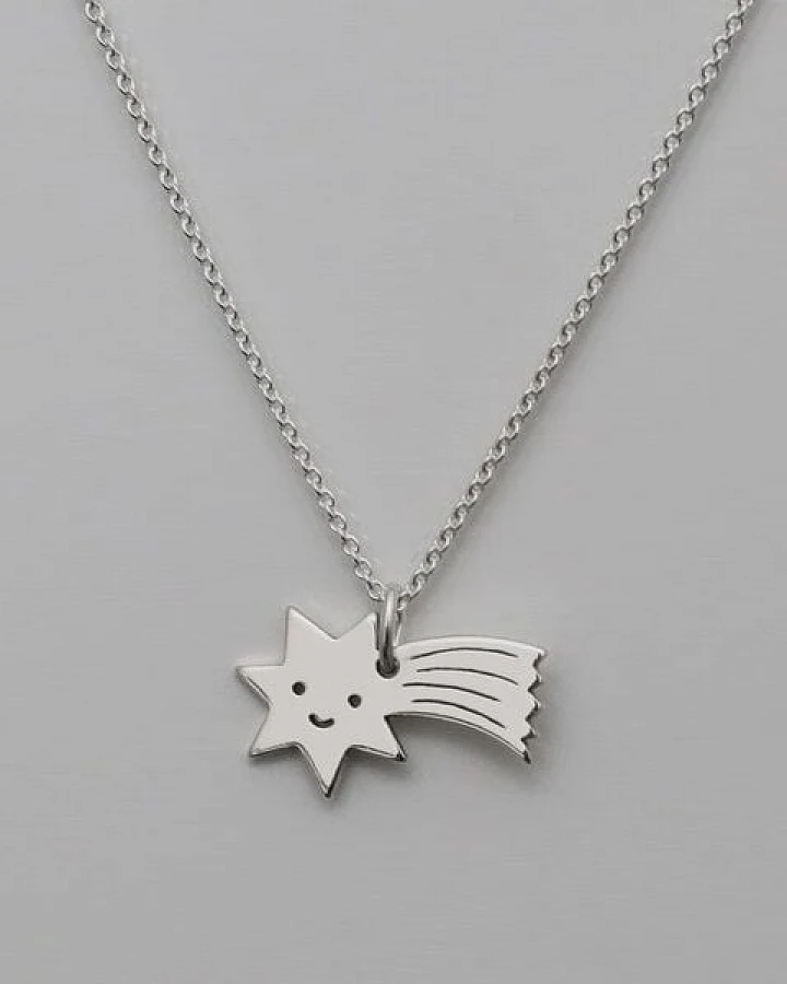 BELLYBIRD Jewellery Kinderkette - kleine Sternschnuppe, Anhänger/ Silber/ Silber vergoldet