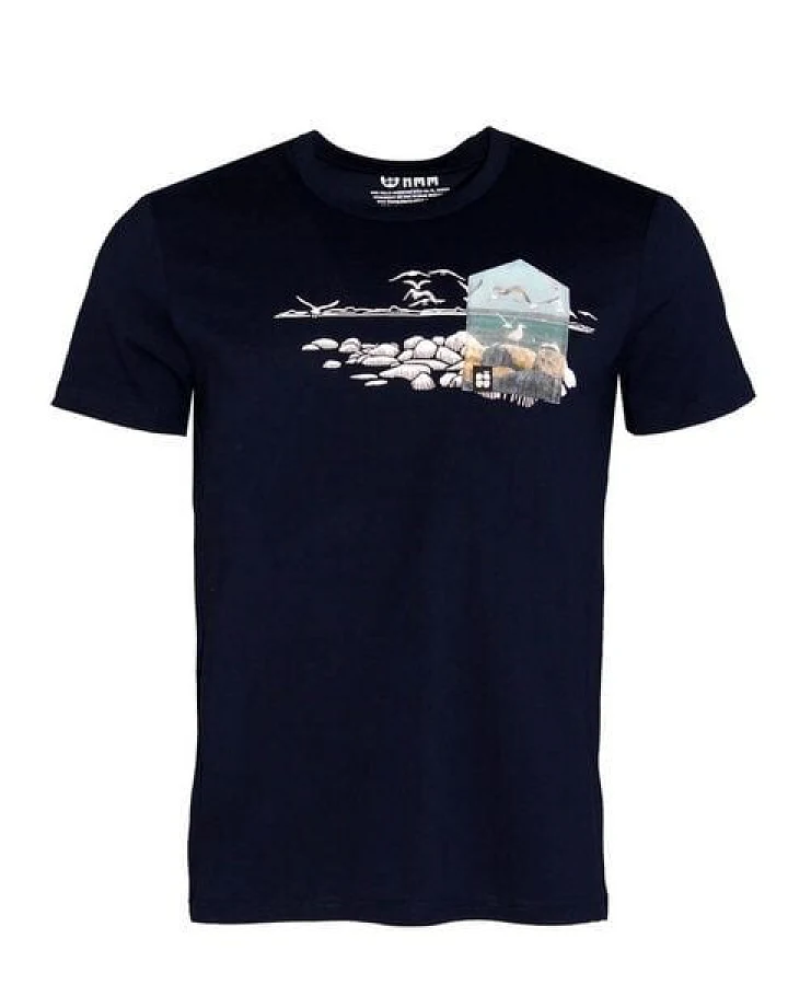 FÄDD Herren T-Shirt Rundhals aus Bio-Baumwolle "Mole BT" Navy Blau