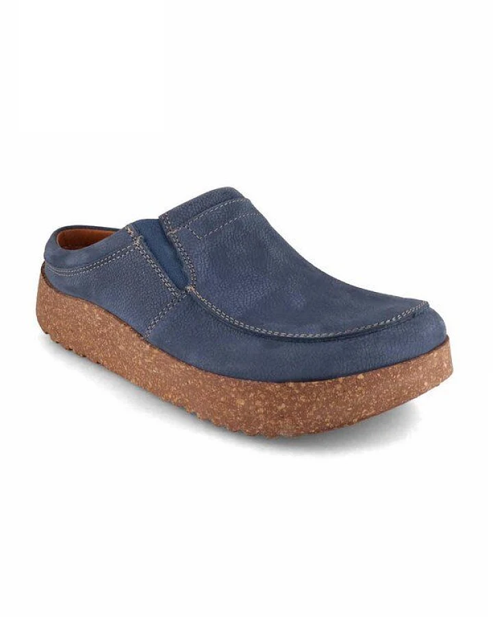 Tuffeln Leder Clogs 'Kommod' mit anatomischer Kork-Naturlatex Laufsohle