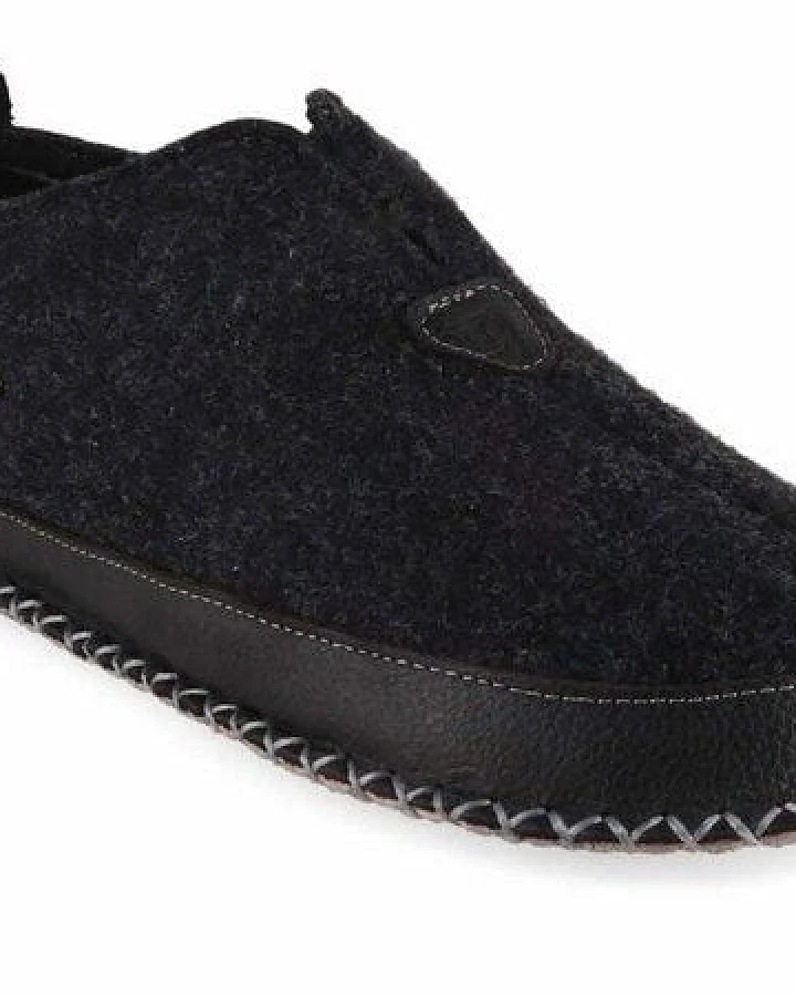 Tuffeln Retro Hüttenschuhe 'Urig' aus Wollfilz mit anatomischem Korkfußbett