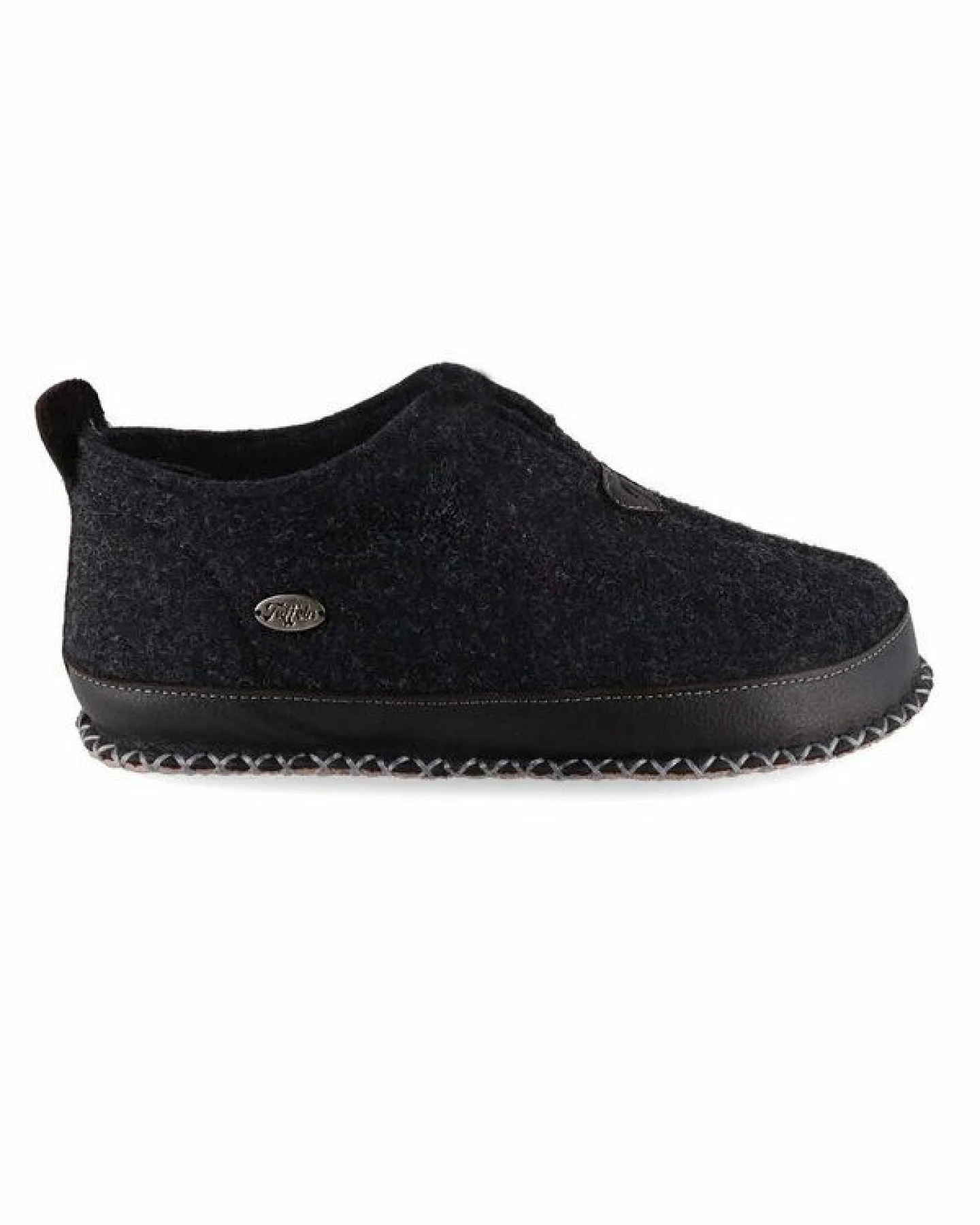 Tuffeln Retro Hüttenschuhe 'Urig' aus Wollfilz mit anatomischem Korkfußbett – Ansicht 3