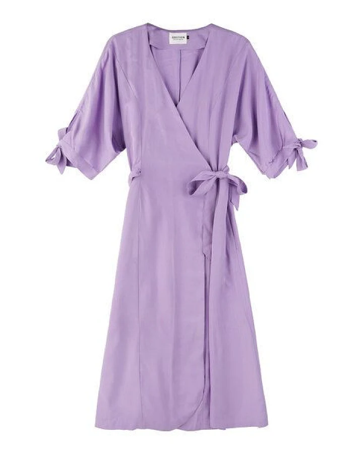 Addition Sustainable Apparel Bow Wrap Dress - Wickelkleid aus Tencel