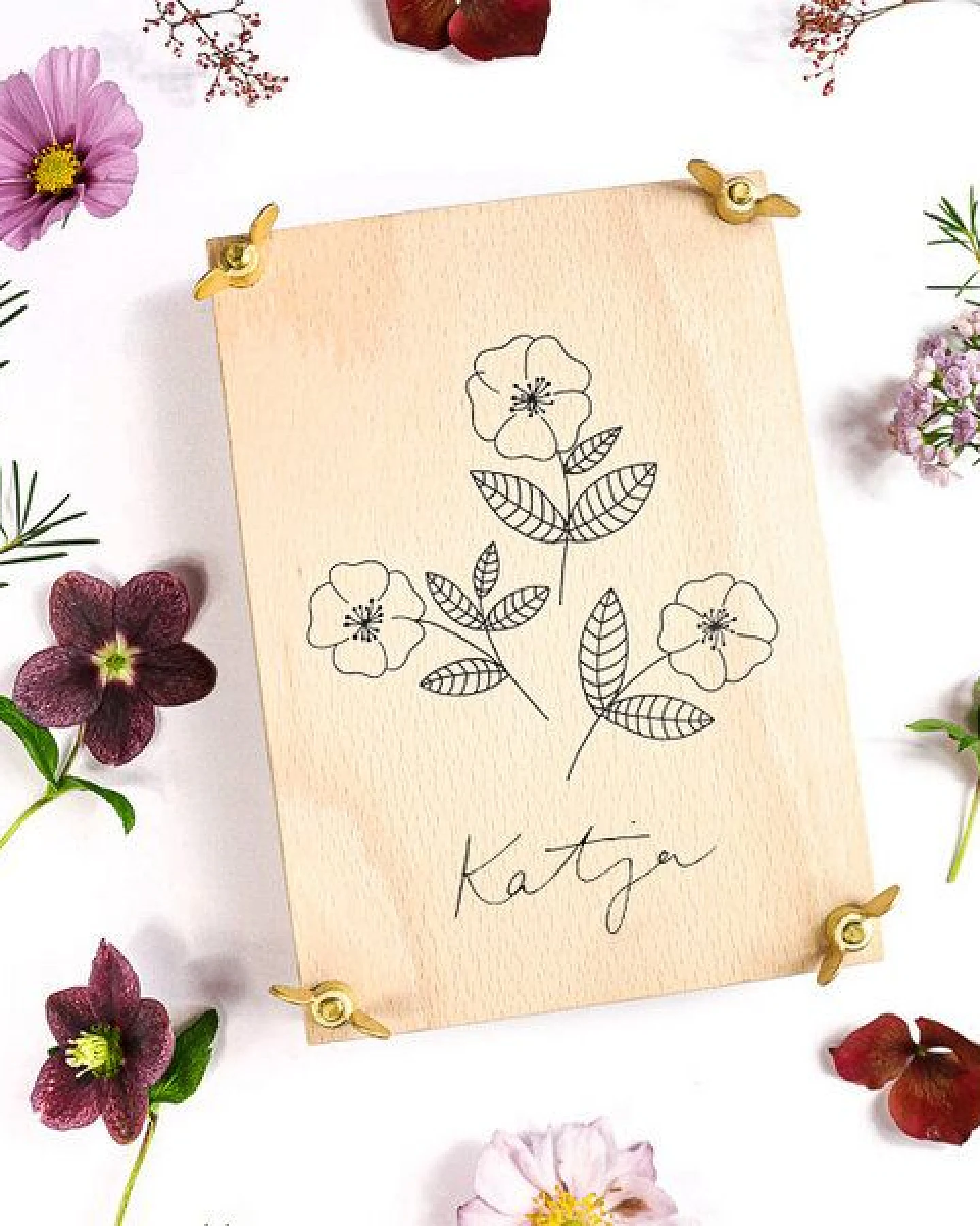 STUDIO KARAMELO PERSONALISIERTE BLUMENPRESSE »HECKENROSE« – Ansicht 2