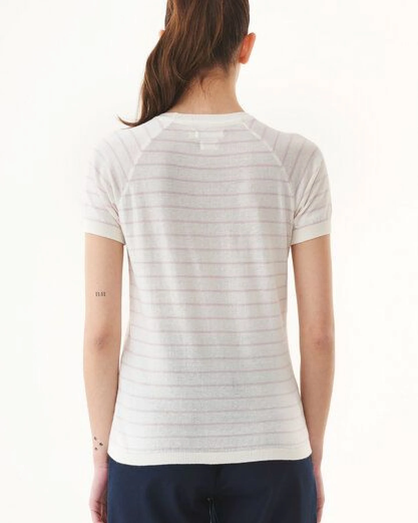 ORGANICATION Feinstrick-T-Shirt aus Bio-Baumwolle mit Streifen – Ansicht 4