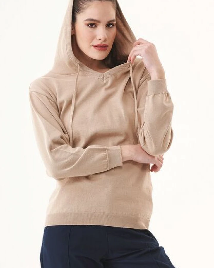 ORGANICATION Feinstrick-Hoodie aus Bio-Baumwolle