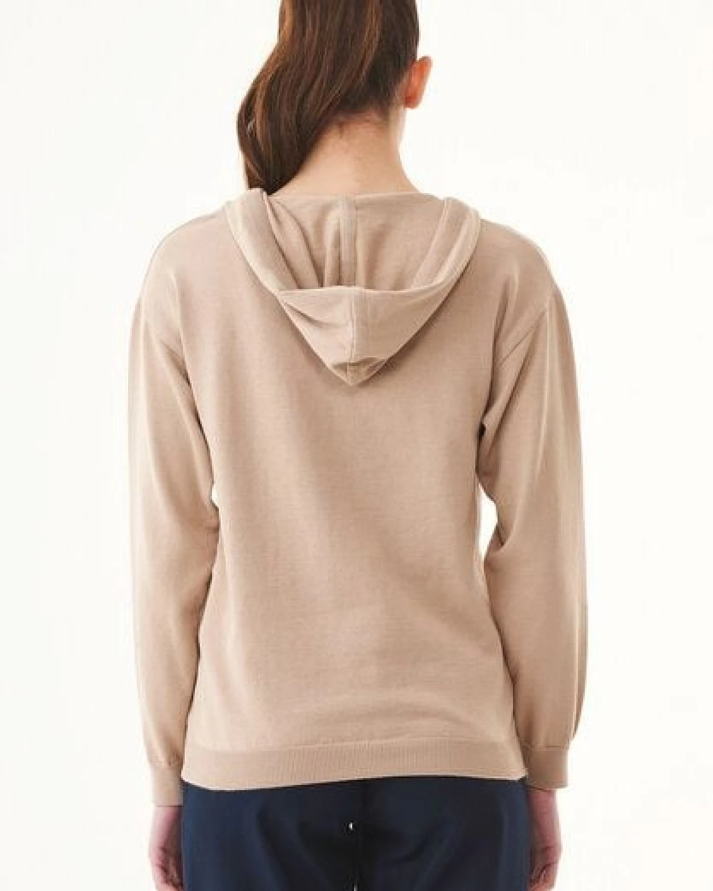 ORGANICATION Feinstrick-Hoodie aus Bio-Baumwolle – Ansicht 4