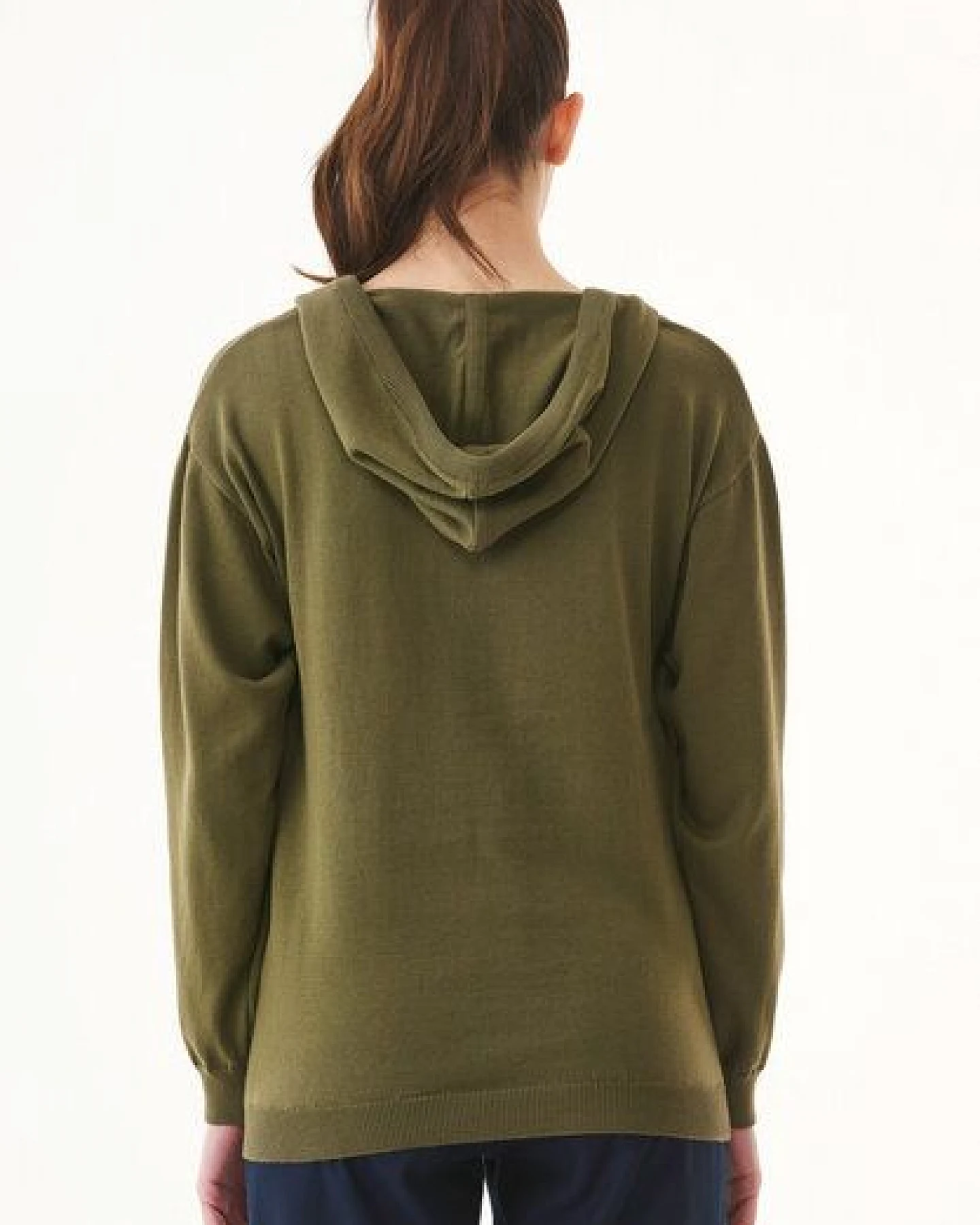 ORGANICATION Feinstrick-Hoodie aus Bio-Baumwolle – Ansicht 4