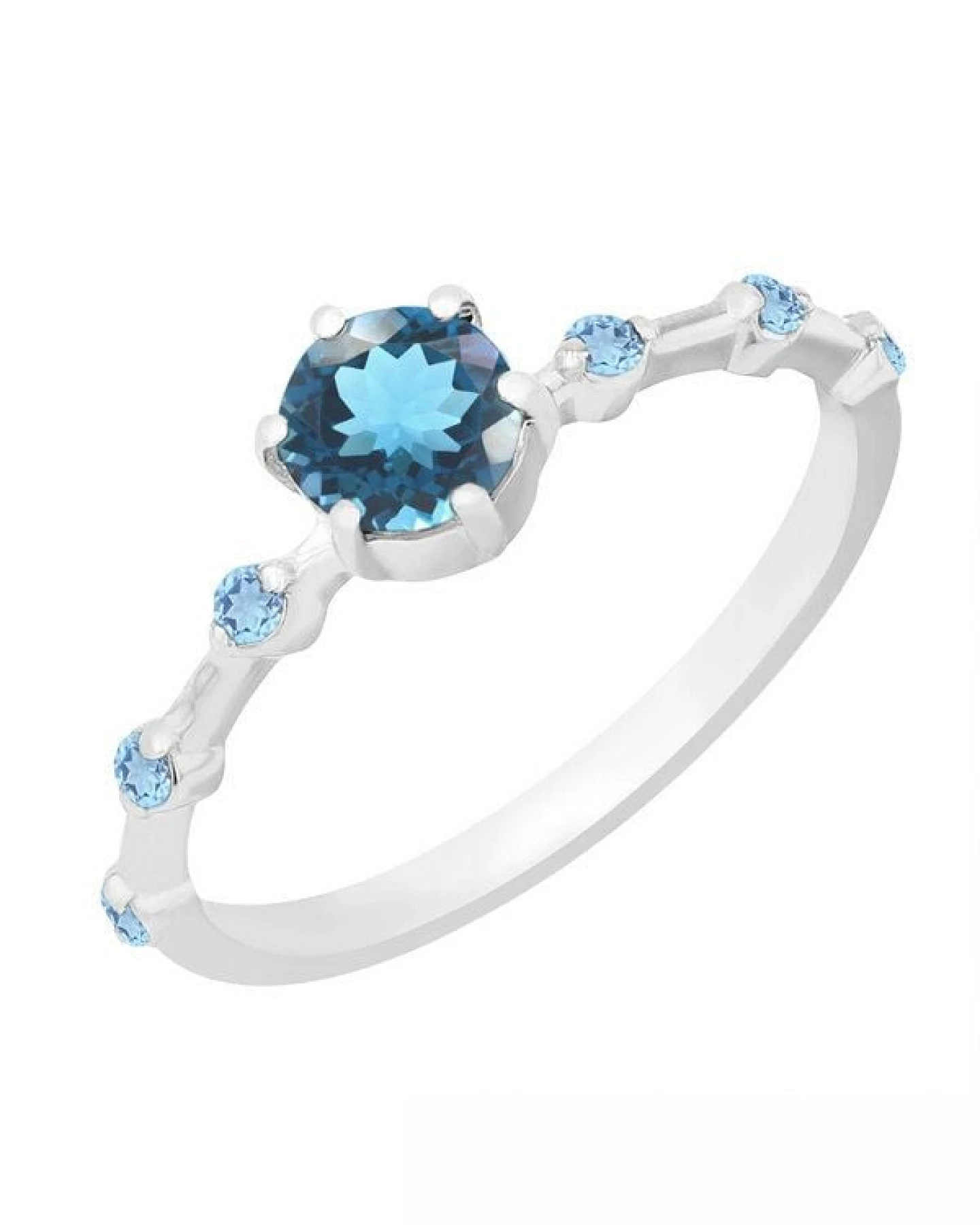 Eppi Ring mit Londoner Topasen und seitlichen Schweizer Topasen Imelda – Ansicht 3