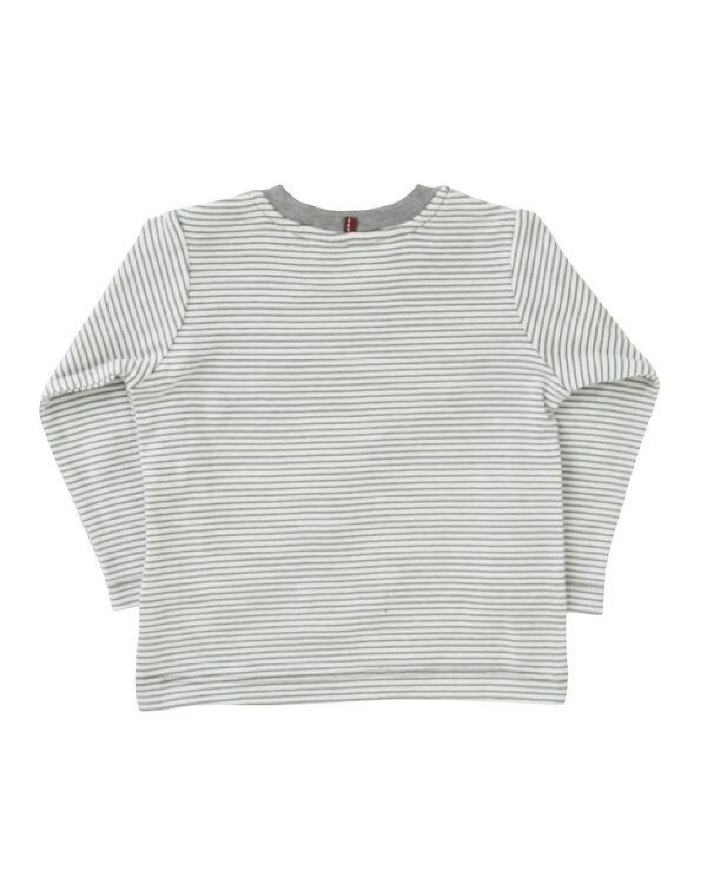 People Wear Organic Langarmshirt "Elefant", weiß geringelt/bedruckt, 100% Baumwolle (bio) – Ansicht 2