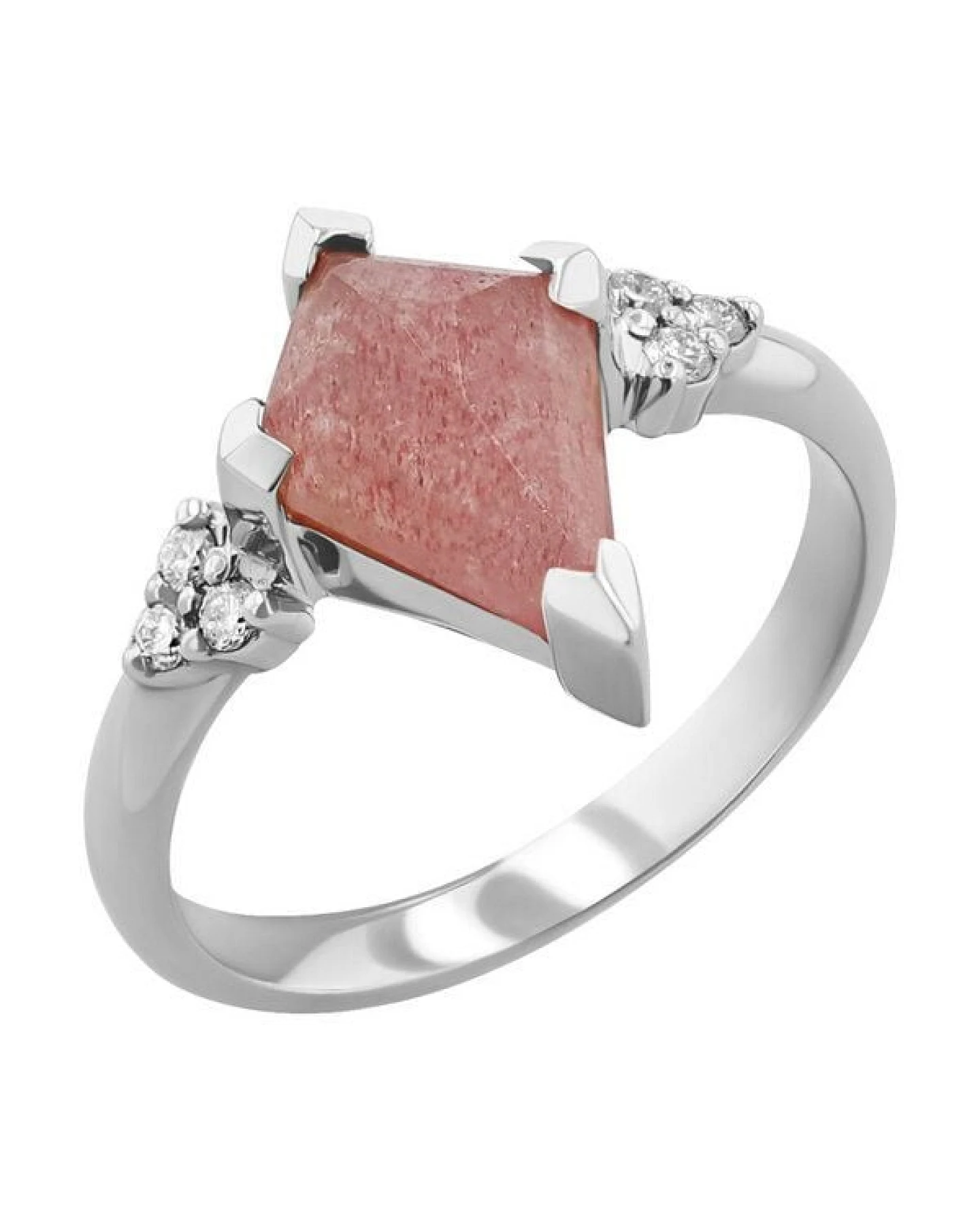 Eppi Einzigartiger Ring mit einem erdbeerfarbenen Achat Kettil – Ansicht 3