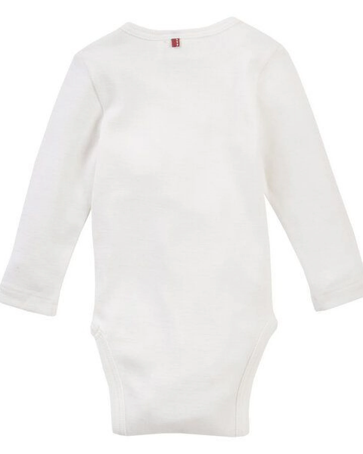People Wear Organic Baumwolle-Wolle-Seide Langarm-Body, uni meliert – Ansicht 2