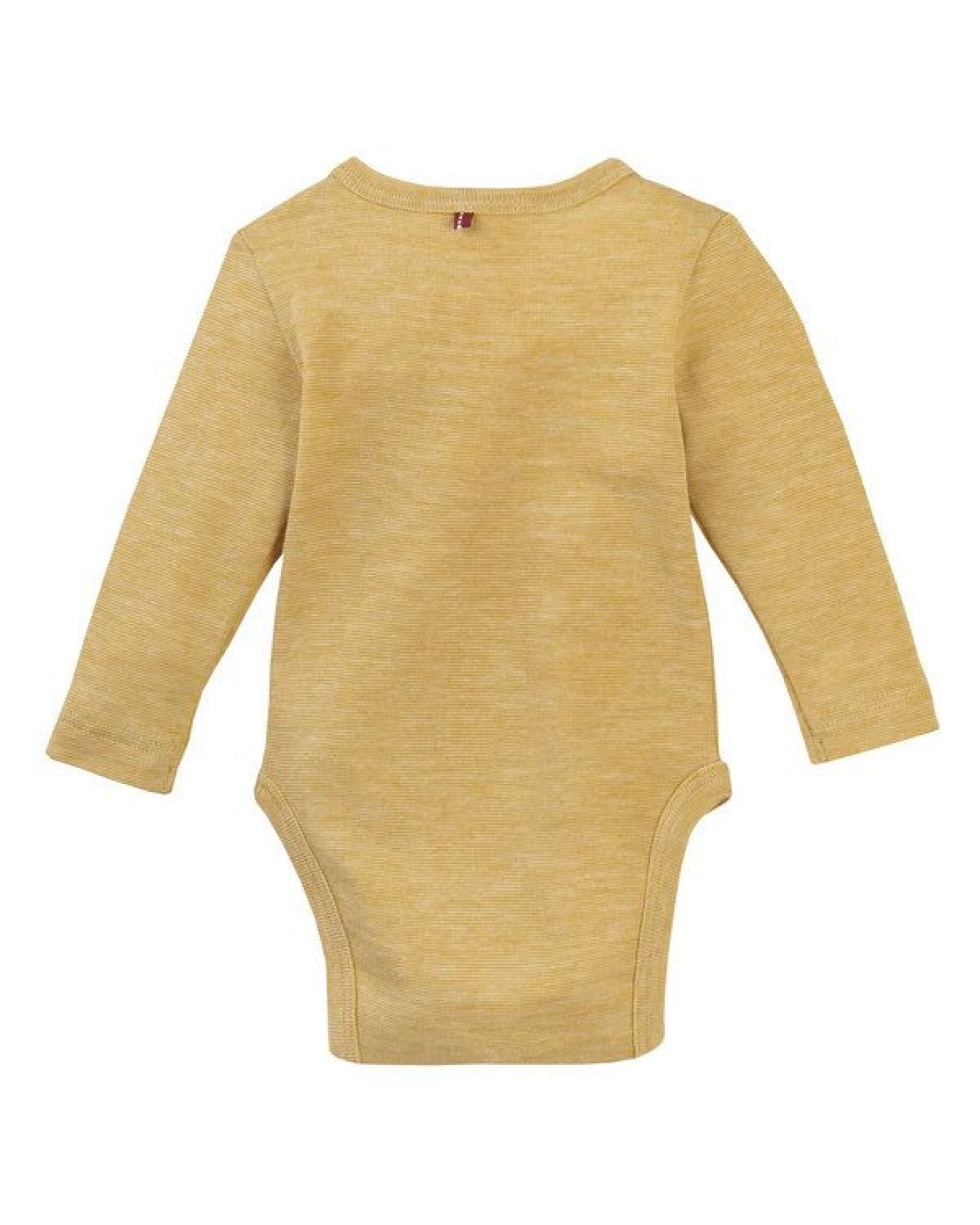 People Wear Organic Baumwolle-Wolle-Seide Langarm-Body, uni meliert – Ansicht 2