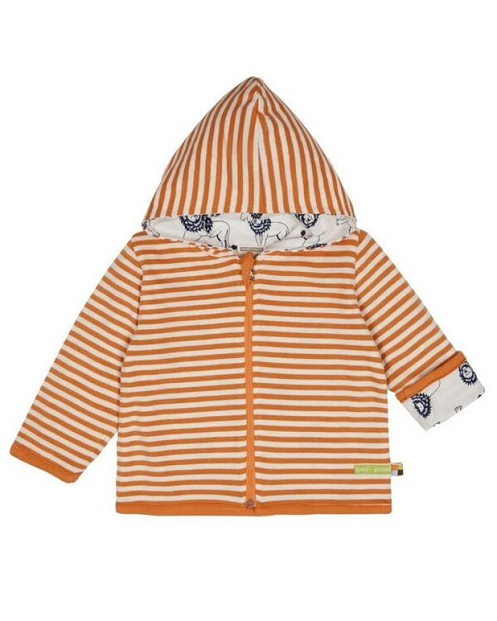 loud + proud Wendejacke mit Kapuze Löwe, GOTS-zertifiziert