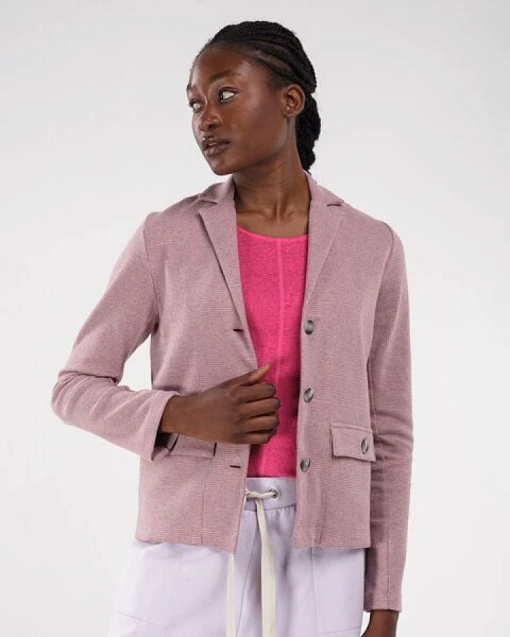 Alma & Lovis Karo-Blazerjacke in leichter Jersey-Jacquard-Qualität