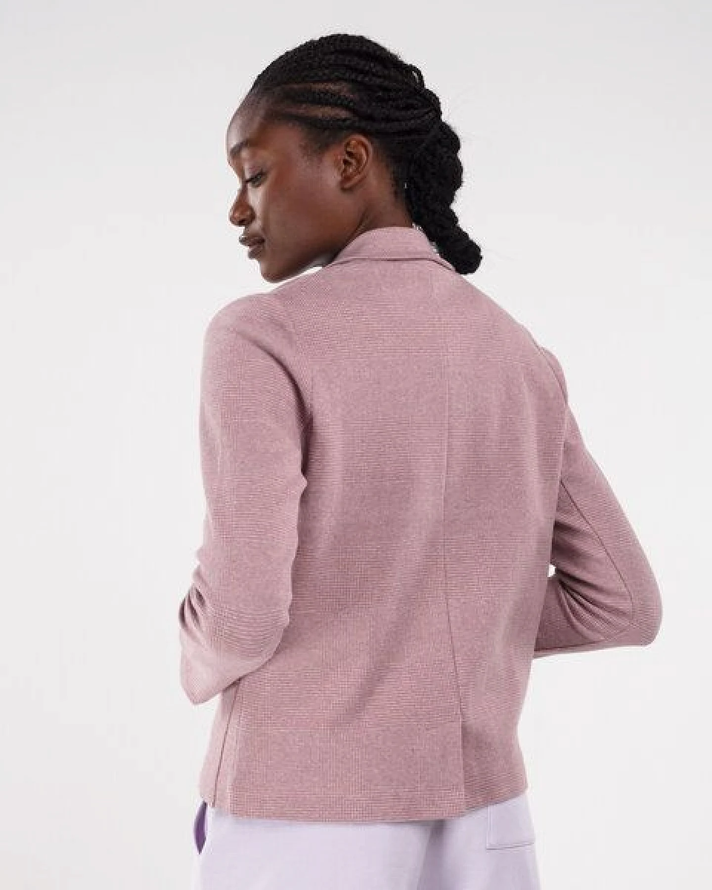 Alma & Lovis Karo-Blazerjacke in leichter Jersey-Jacquard-Qualität – Ansicht 3