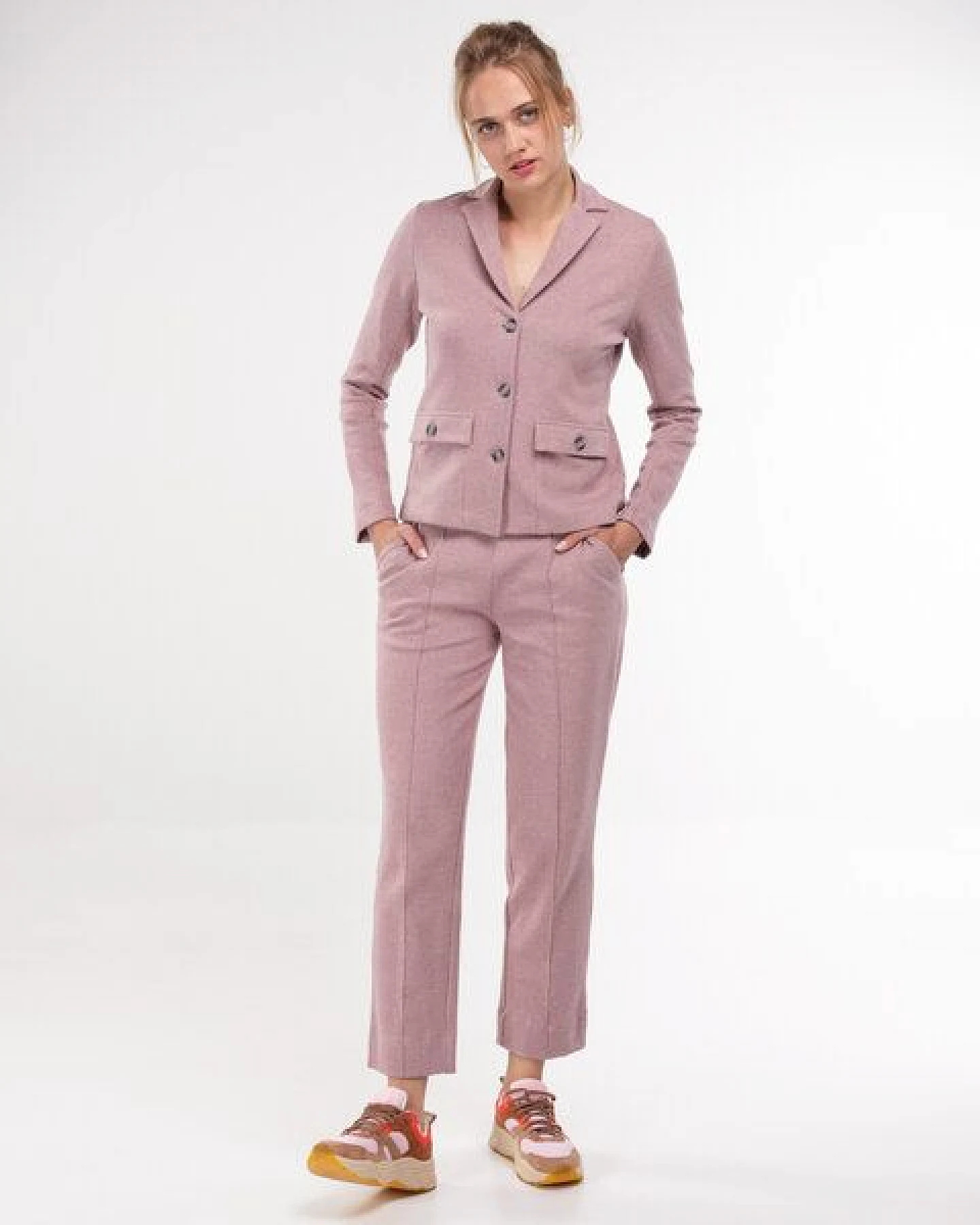 Alma & Lovis Karo-Blazerjacke in leichter Jersey-Jacquard-Qualität – Ansicht 4