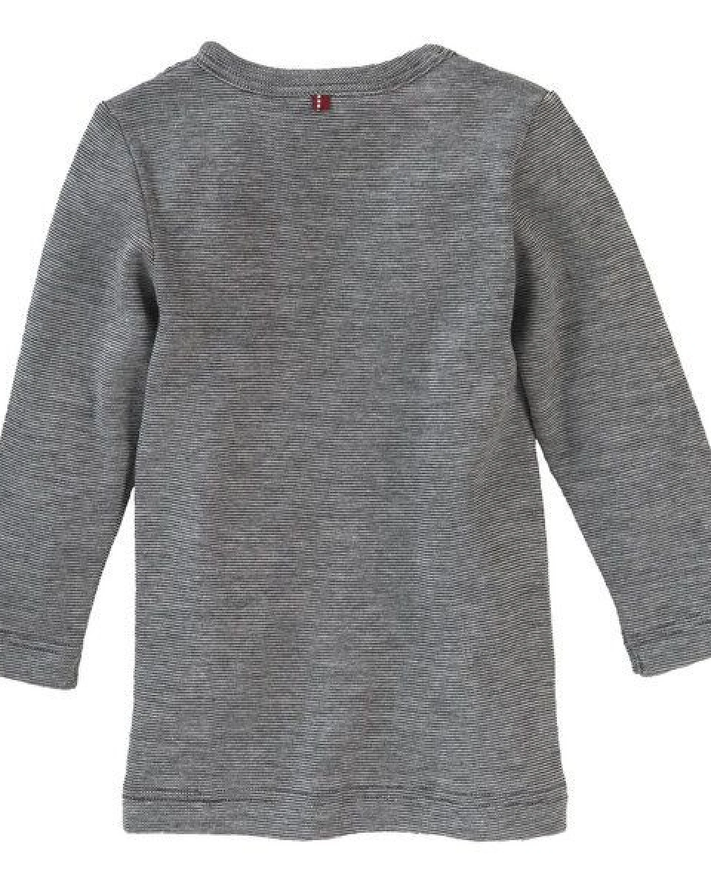 People Wear Organic Baumwolle-Wolle-Seide Langarm-Shirt, uni meliert – Ansicht 2