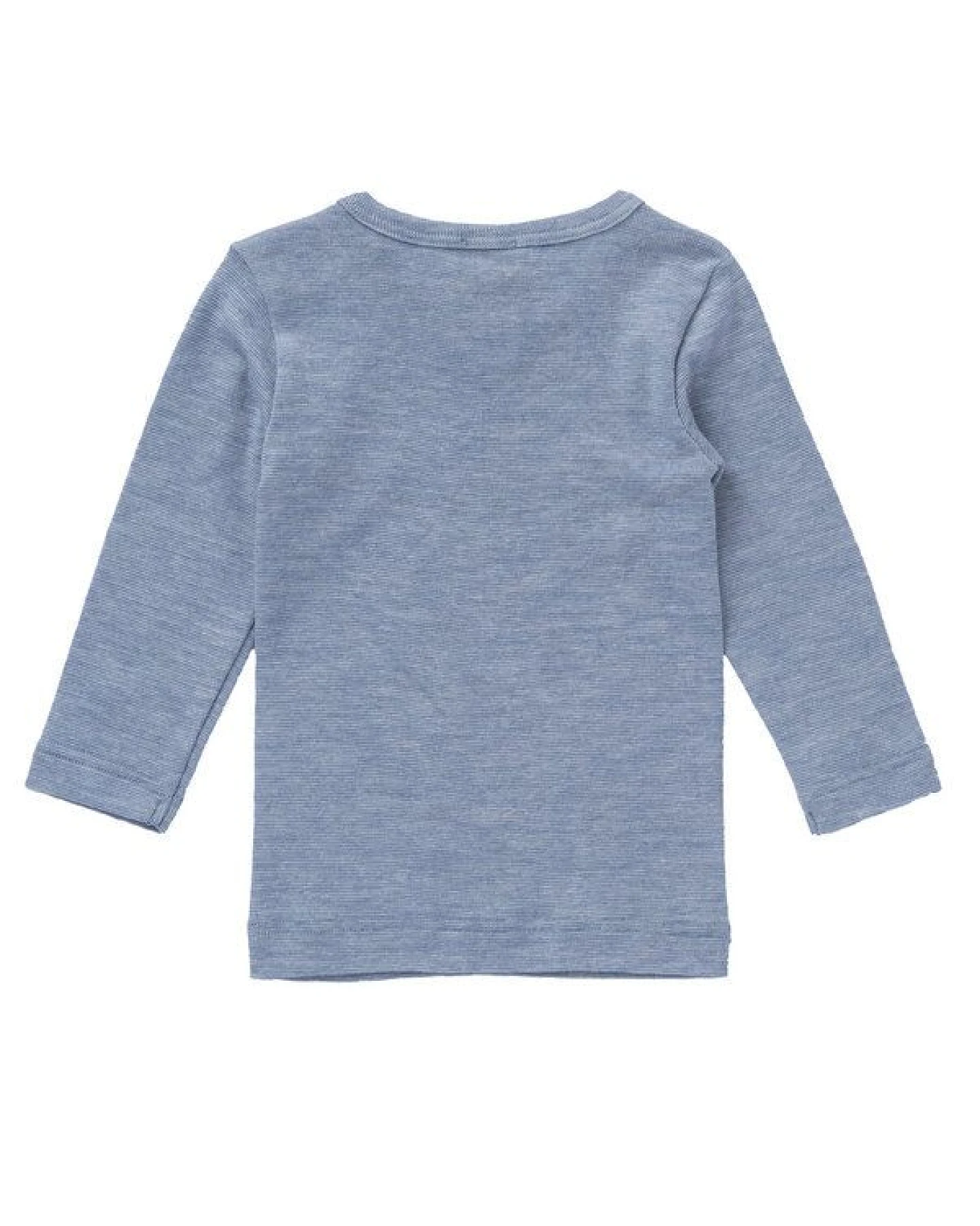 People Wear Organic Baumwolle-Wolle-Seide Langarm-Shirt, uni meliert – Ansicht 2