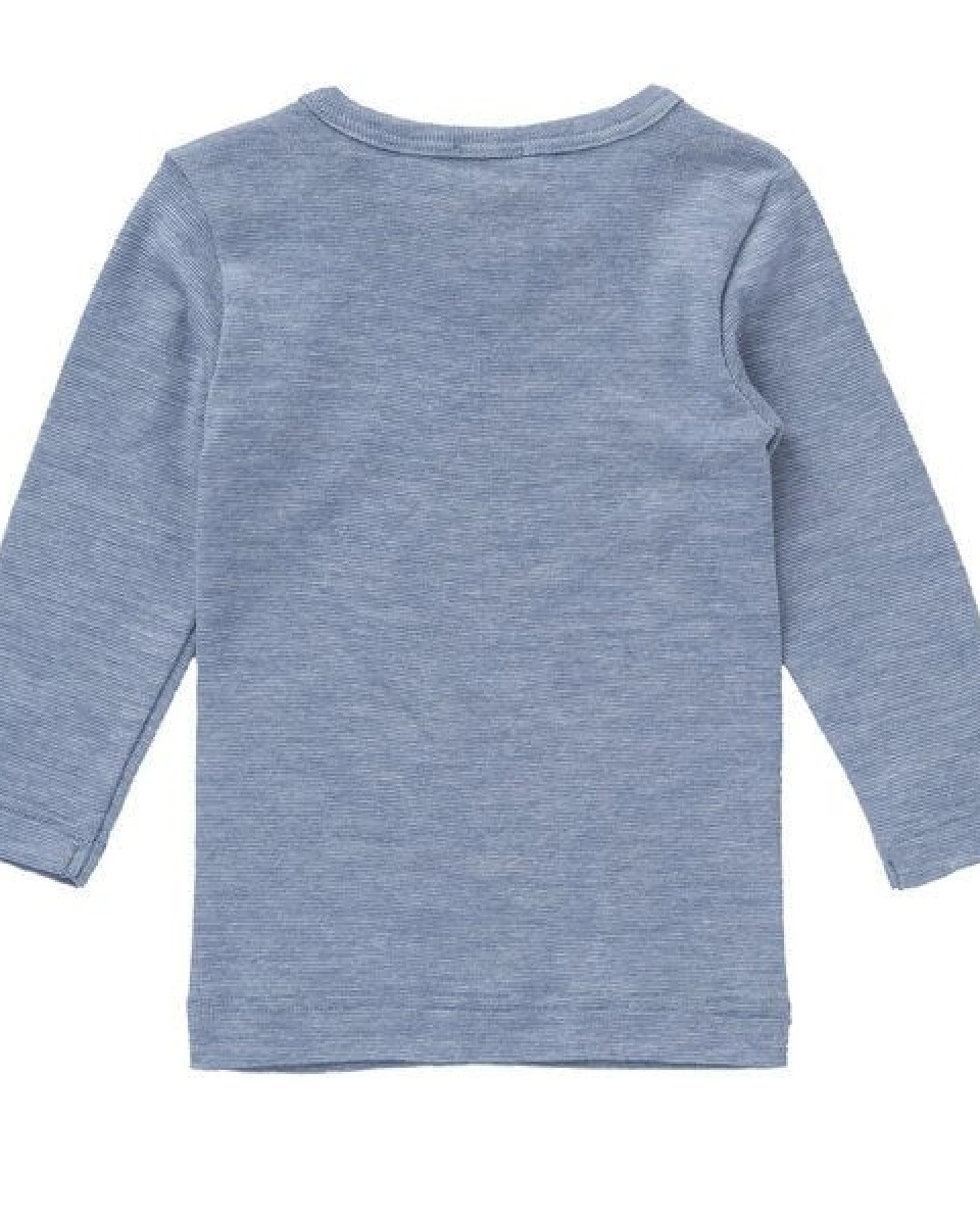 People Wear Organic Baumwolle-Wolle-Seide Langarm-Shirt, uni meliert – Ansicht 2