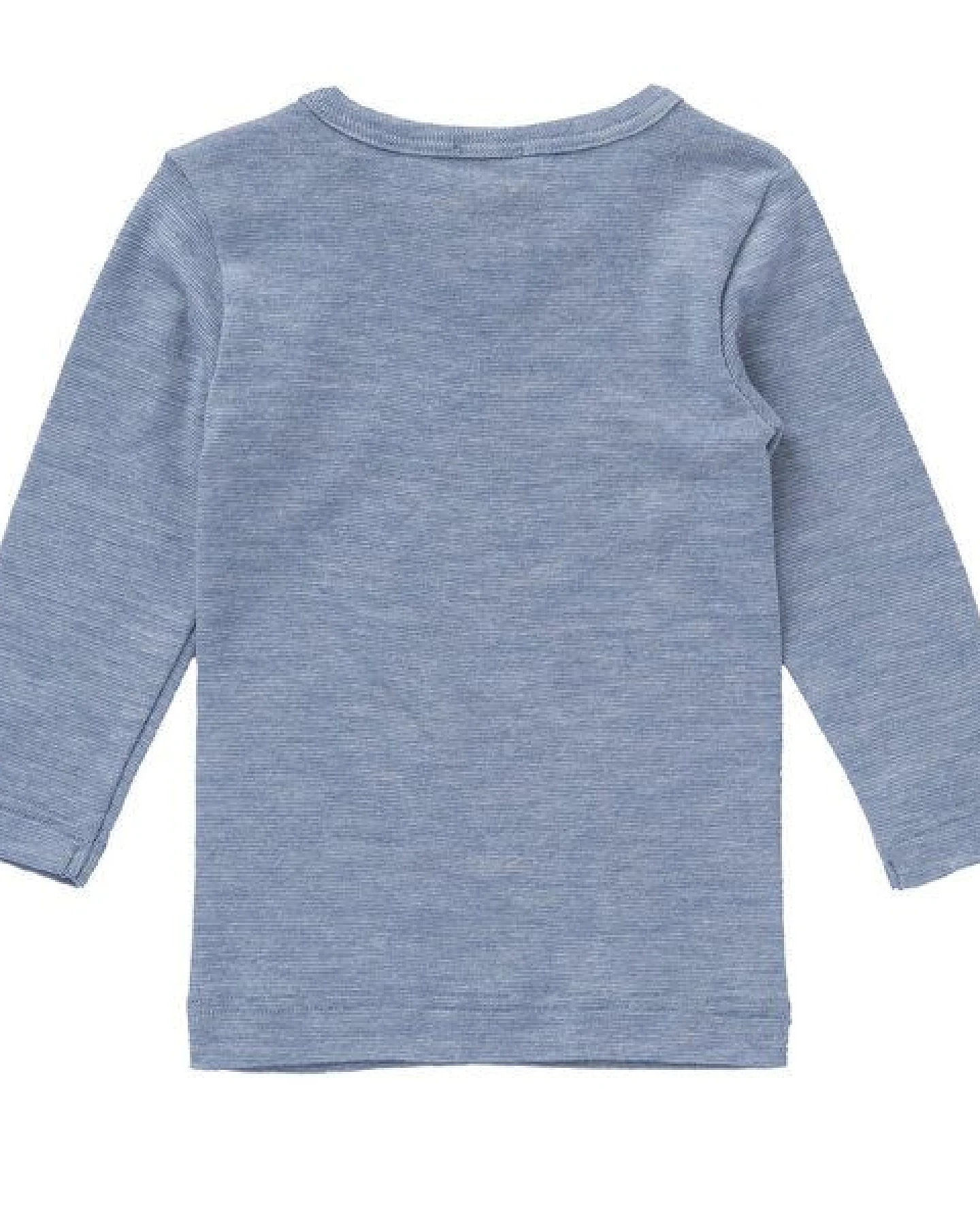 People Wear Organic Baumwolle-Wolle-Seide Langarm-Shirt, uni meliert – Ansicht 2