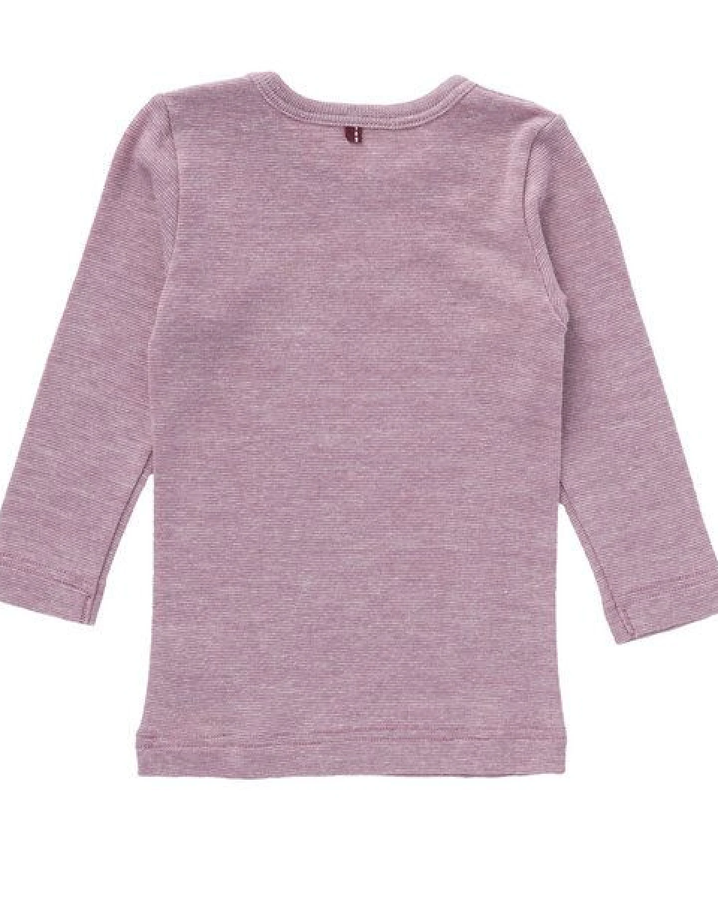 People Wear Organic Baumwolle-Wolle-Seide Langarm-Shirt, uni meliert – Ansicht 2