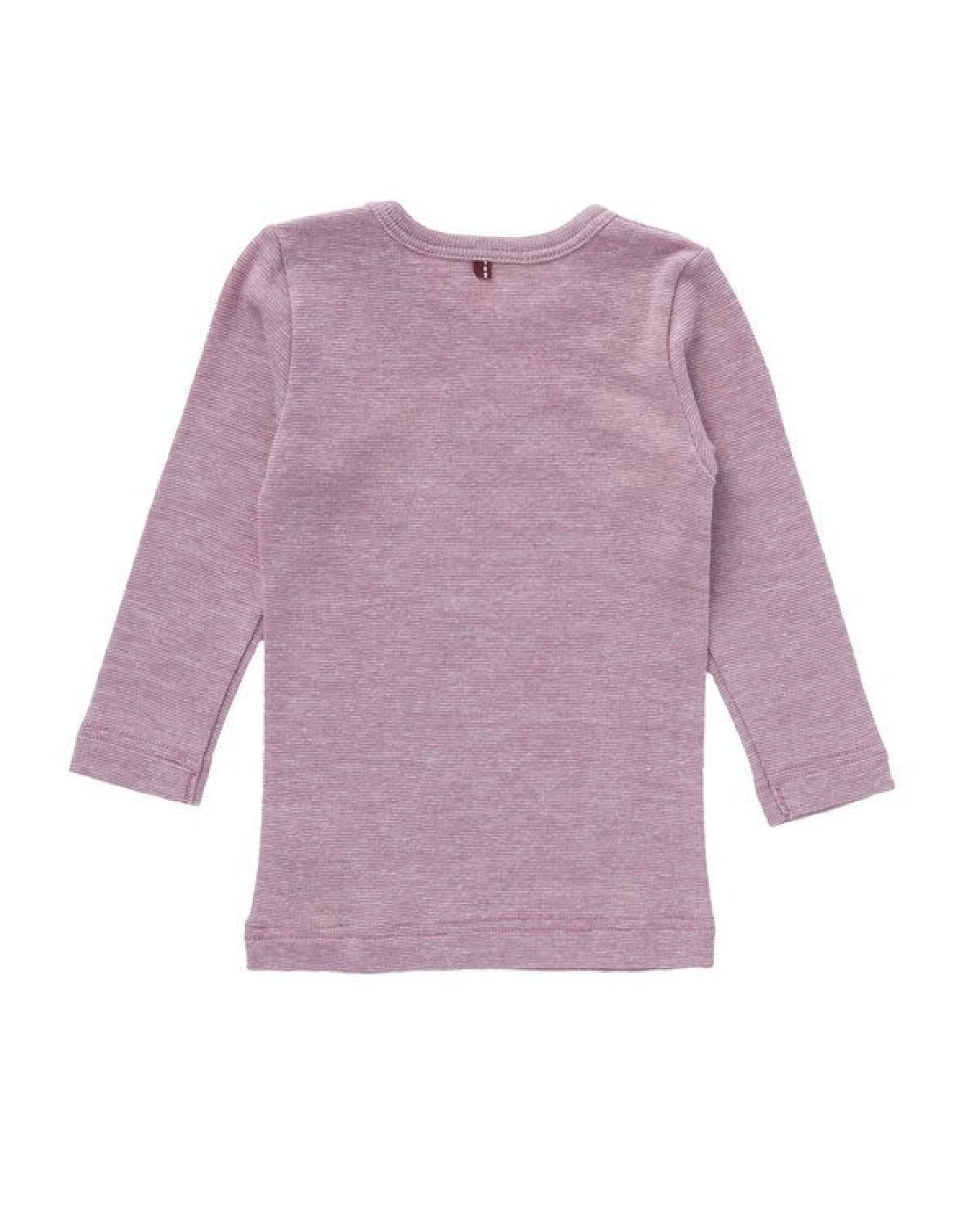 People Wear Organic Baumwolle-Wolle-Seide Langarm-Shirt, uni meliert – Ansicht 2